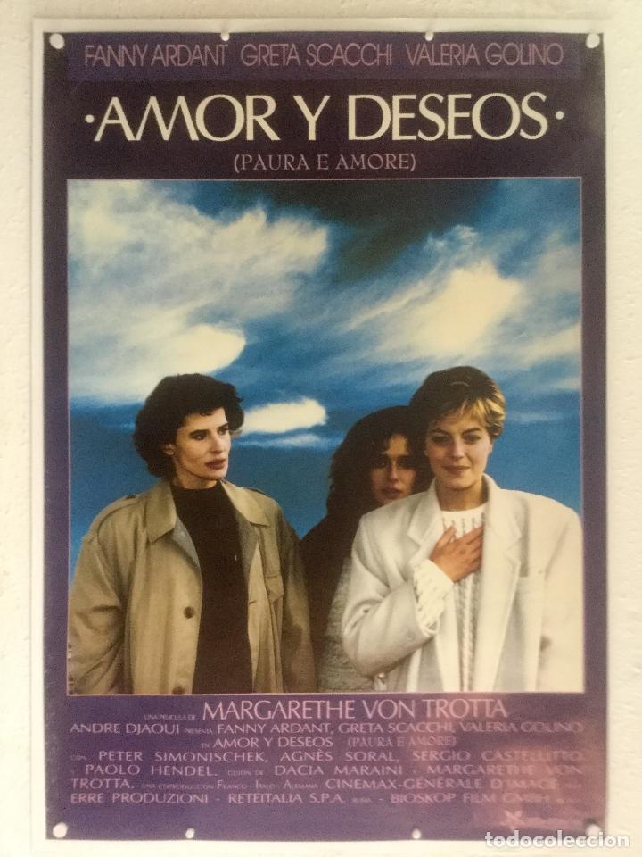 Cine: amor y deseos - poster cartel original - fanny ardant margarethe von trotta Greta Scacchi