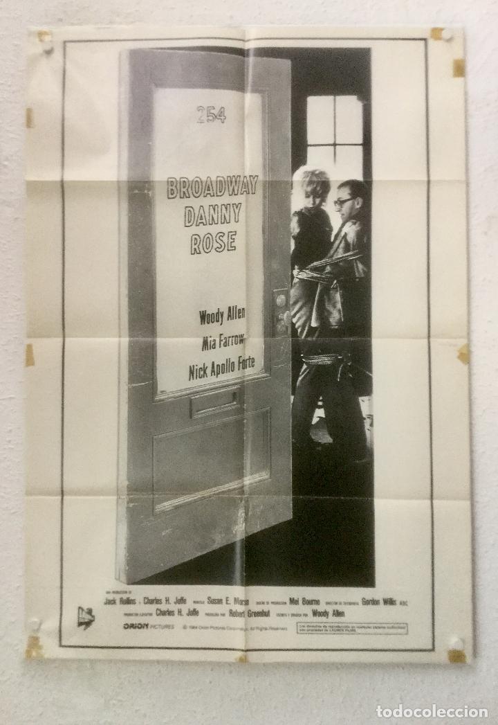 Cinema: broadway dany rose - poster cartel original - arrugas pliegues, agujeros chincheta, celo antiguo