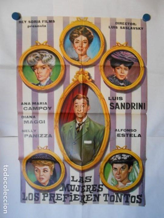 Cine: LAS MUJERES LOS PREFIEREN TONTOS + LOS PASOS DEL DESTINO - DOS CARTELES 70 X 100