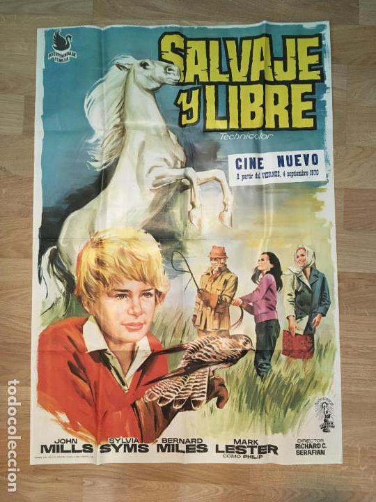 Cin&eacute;ma: Cartel pel&iacute;cula Salvaje y libre 1970