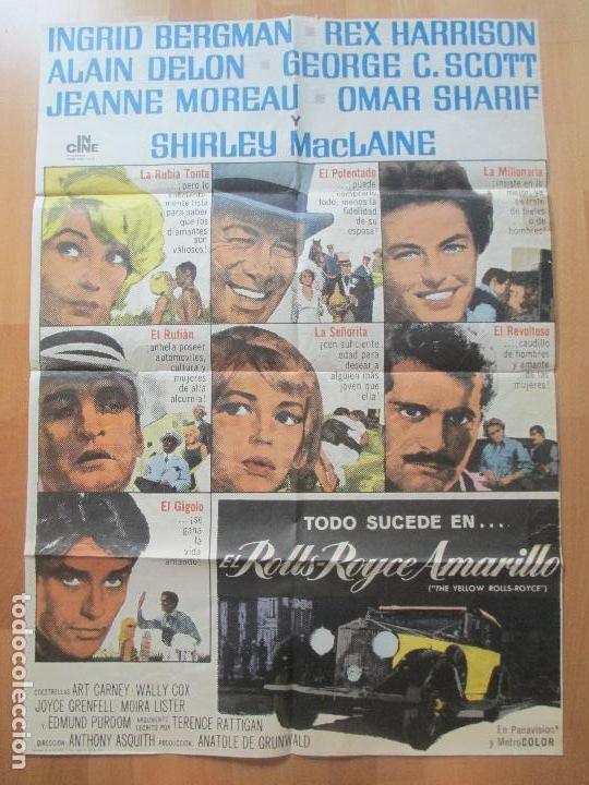 Kino: CARTEL CINE, EL ROLLS - ROYCE AMARILLO, INGRID BERGMAN, REX HARRISON, 1975, C1417