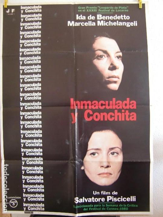Cine: cartel cine orig INMACULADA Y CONCHITA (1980) 70x100 / Ida Di Benedetto / Marcella Michelangeli