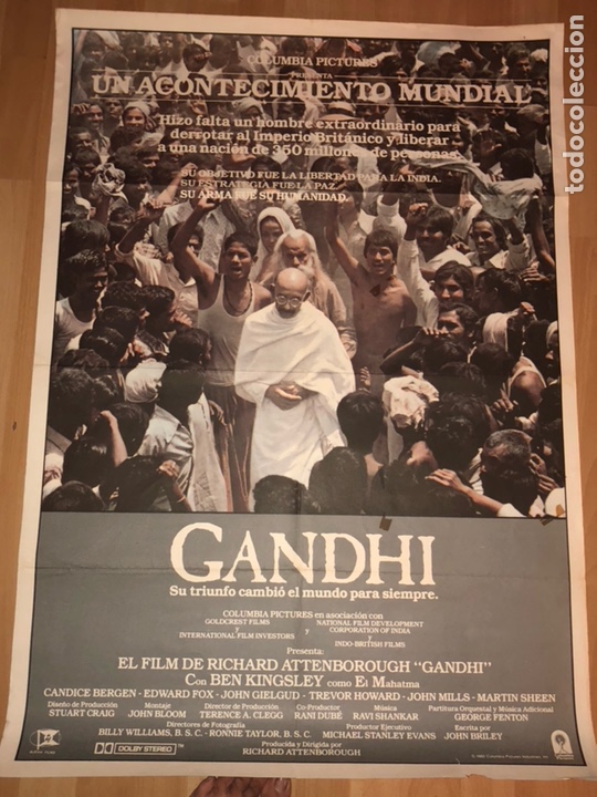 Cinema: Cartel o poster de Gandhi.Ben kingsley candice bergen