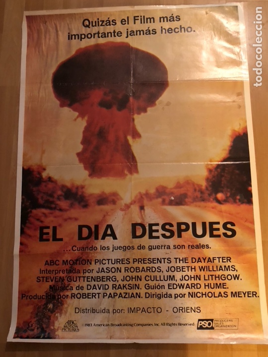 Cinema: Cartel o poster de el d&iacute;a despu&eacute;s.jason robards