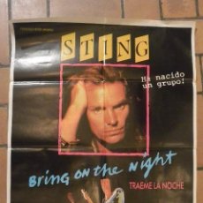 Cine: CARTEL POSTER DISCO STING BRING IN THE NIGTH. Lote 132227134