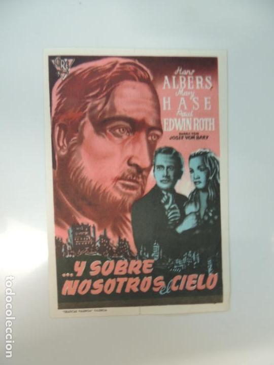 Cin&eacute;ma: y sobre nosotros el cielo - folleto mano original - hans albers mary hase cire films impreso