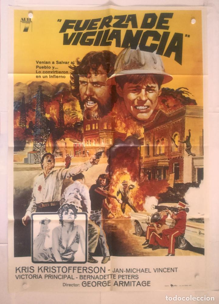 Cine: fuerza de vigilancia - poster cartel original cine - kris kristofferson jan michael vincent
