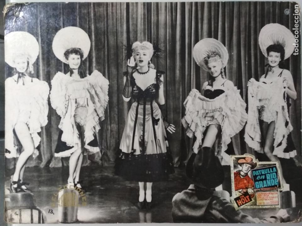 Cin&eacute;ma: CARTEL DE CARTON AFICHE, PATRULLA EN RIO GRANDE, ORIGINAL SELECCIONES CANDEL, 38,5 X 28,5 CM