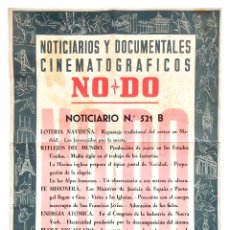 Cine: CARTEL DEL NOTICIARIO DOCUMENTAL NODO Nº 521 B (VER LOS ACONTECIMIENTOS) ORIGINAL
