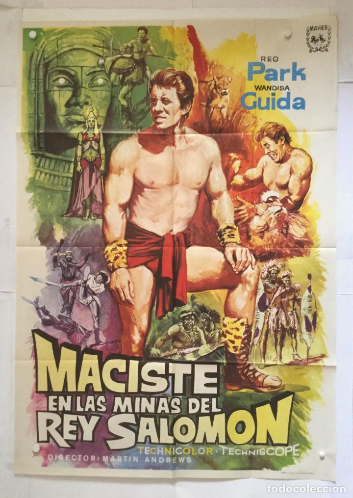 Cin&eacute;ma: maciste en las minas del rey salomon - poster cartel original - reg park wandisa guida
