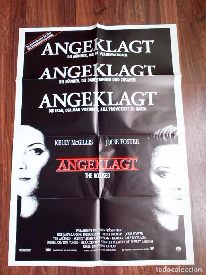 Cin&eacute;ma: 1988-ACUSADOS-THE ACCUSED-POSTER CARTEL CINE PELICULA ORIGINAL-GRANDE 84x60 CM-Jodie Foster