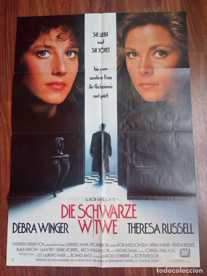 Cin&eacute;ma: 1987-El CASO DE LA VIUDA NEGRA-BLACK WIDOW-POSTER CARTEL CINE PELICULA ORIGINAL-GRANDE 84x60 CM