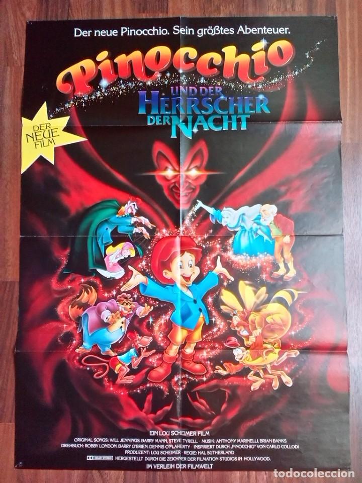 Cin&eacute;ma: 1987- PINOCHO Y EL EMPERADOR DE LA NOCHE - POSTER CARTEL CINE PELICULA ORIGINAL - GRANDE 84x60 CM