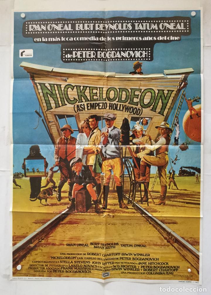 Cine: Nickelodeon asi empezo hollywood - poster cartel original - ryan o'neal burt reynolds tatum o'neal