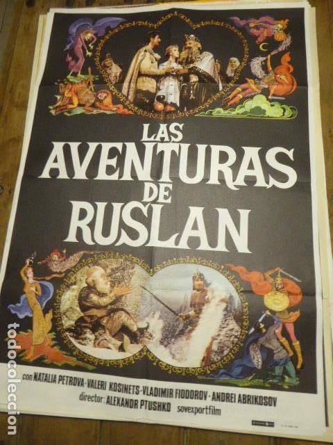 Cin&eacute;ma: CARTEL DE CINE- MOVIE POSTER. LAS AVENTURAS DE RUSLAN. 100X70 CM