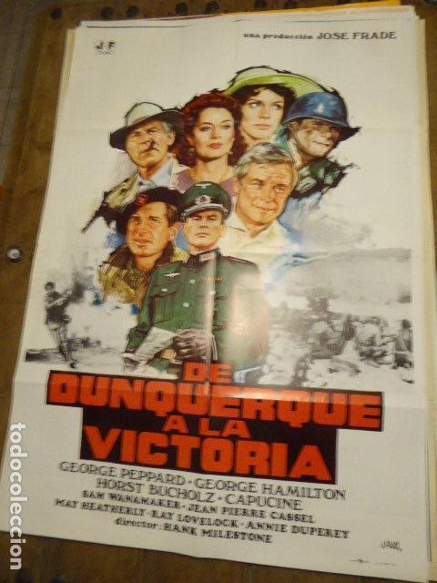 Cin&eacute;ma: CARTEL DE CINE- MOVIE POSTER. DE DUNQUERQUE A LA VICTORIA. 100X70 CM