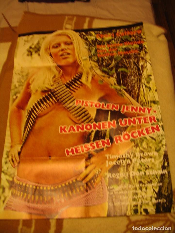 Cin&eacute;ma: GRAN VINTAGE P&Oacute;STER CHERI CAFFARO EN PISTOLEN JENNY GINGER DON SCHAIN 83X59