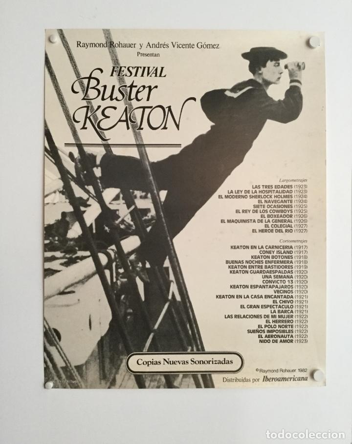 Cinema: festival buster keaton - poster cartel original - raymond rohauer - 49x38.5 cm