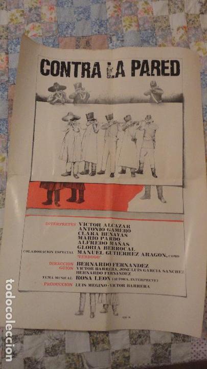 Cinema: ANTIGUO CARTEL.PELICULA CONTRA LA PARED.BERNARDO FERNANDEZ.DIBUJO VI&Ntilde;ALS 1982.