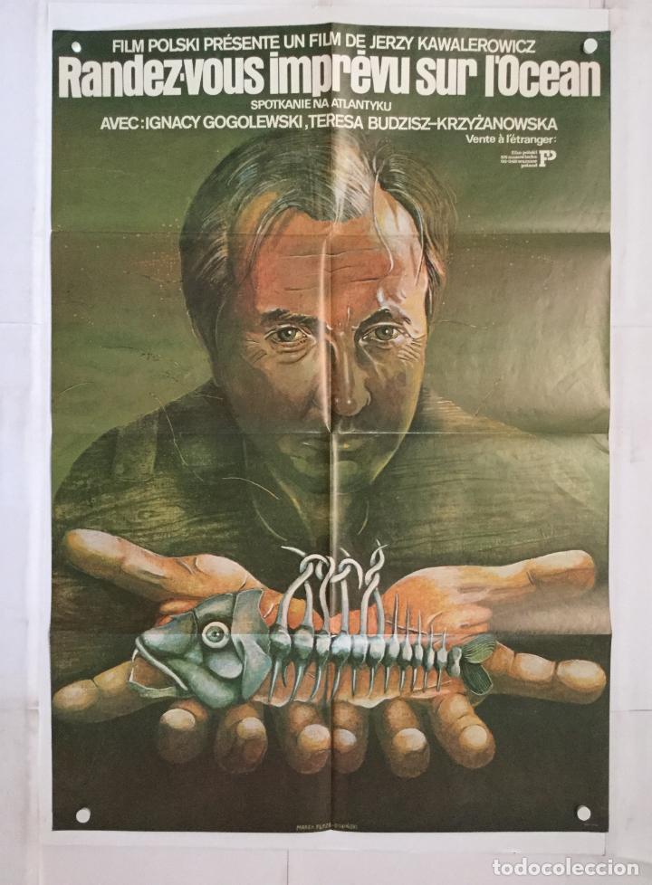 Cine: encuentro en el atlantico - poster cartel original francia Jerzy Kawalerowicz Spotkanie na Atlantyku