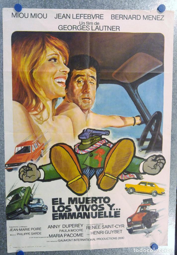 Cinema: EL MUERTO LOS VIVOS Y...EMMANUELLE. MIOU MIOU, JEAN LEFEBVRE, BERNARD MENEZ. A&Ntilde;O 1976