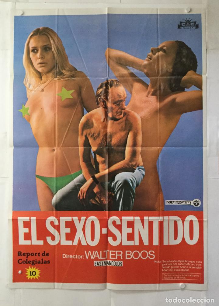 Cinema: el sexo sentido - poster cartel original - walter boos report de colegialas clasificada s