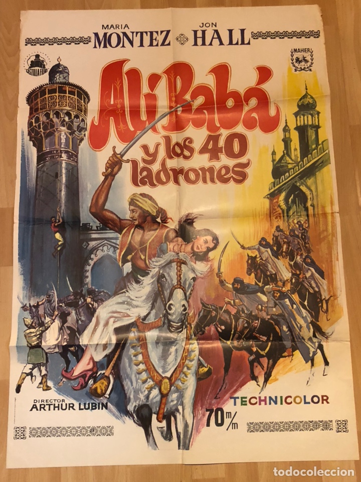 Cinema: Cartel poster original Ali baba y los 40 Ladrones.maria montez