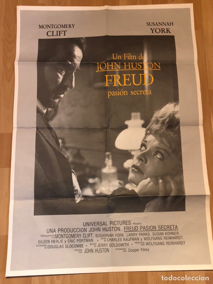 Cine: Cartel poster original freud pasi&oacute;n secreta.montgomery clift