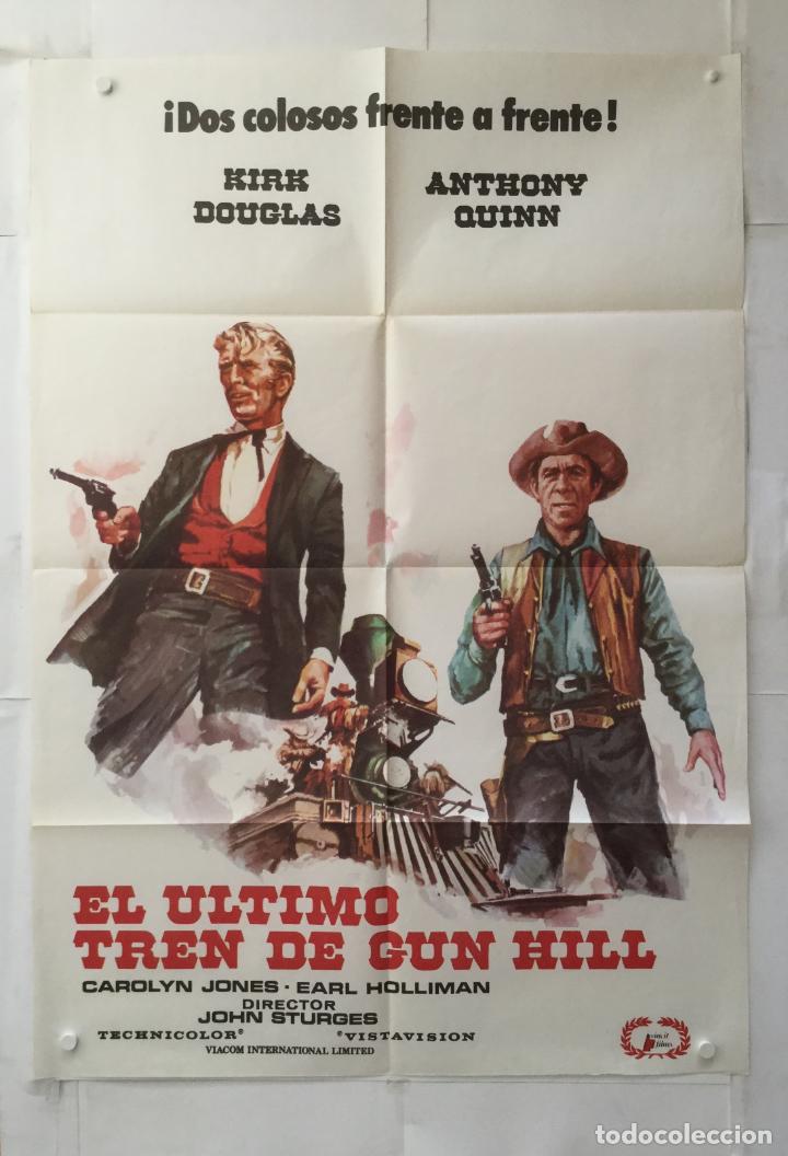 Cinema: el ultimo tren de gun hill - poster cartel original - kirk douglas anthony quinn carolyn jones