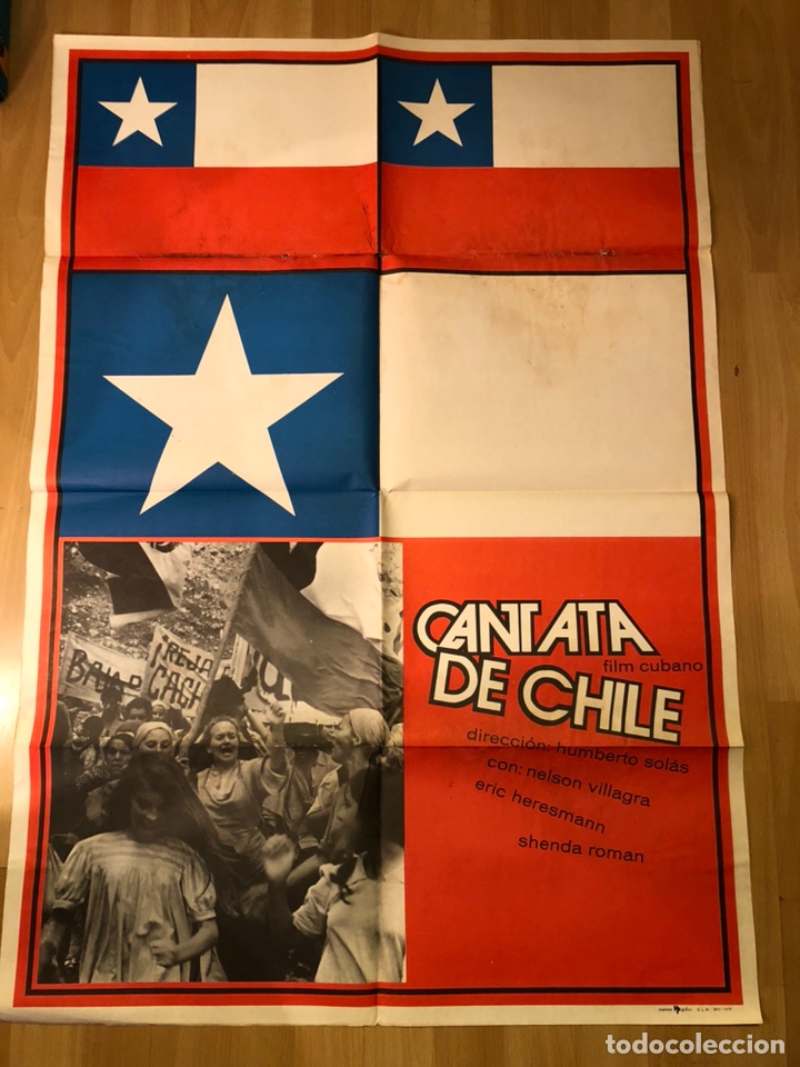 Cin&eacute;ma: Cartel o poster pel&iacute;cula cubana cantata de chile humberto solas Nelson Villagra 99x70 cm cine cuba