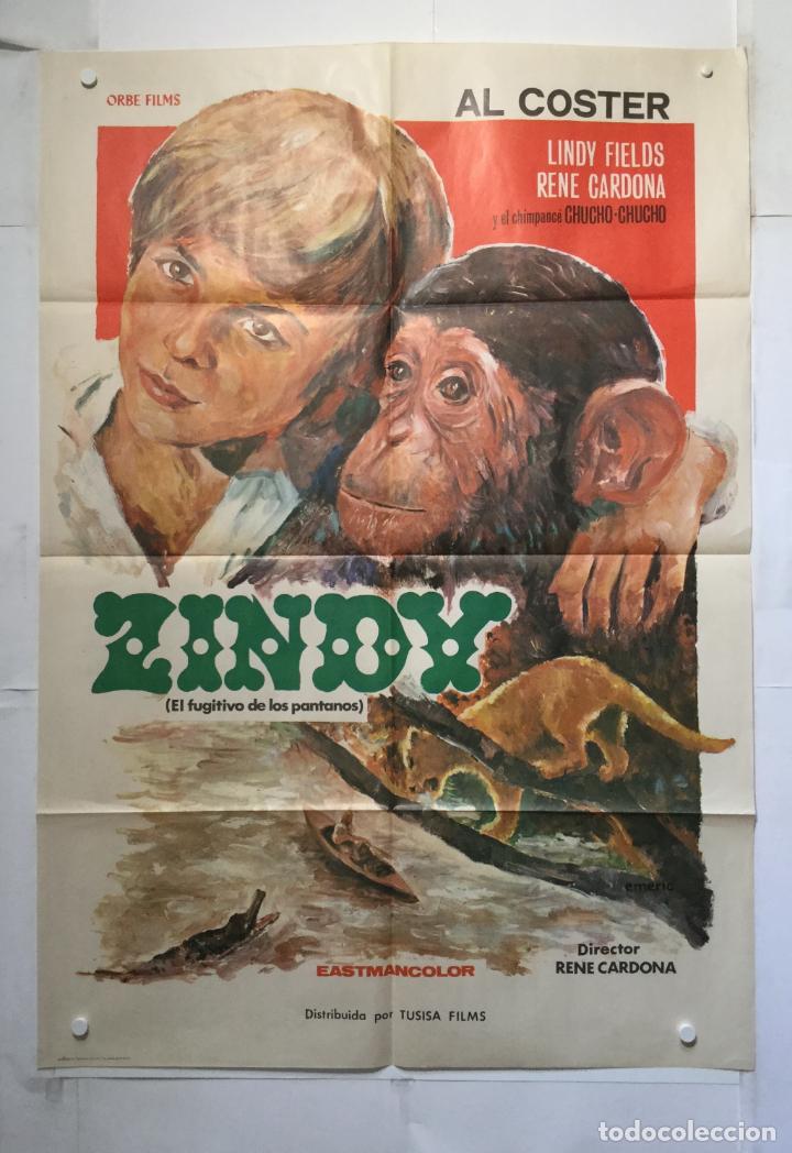 Cinema: zindy - poster cartel cine original - al coster lindy fields rene cardona chimpance emerio