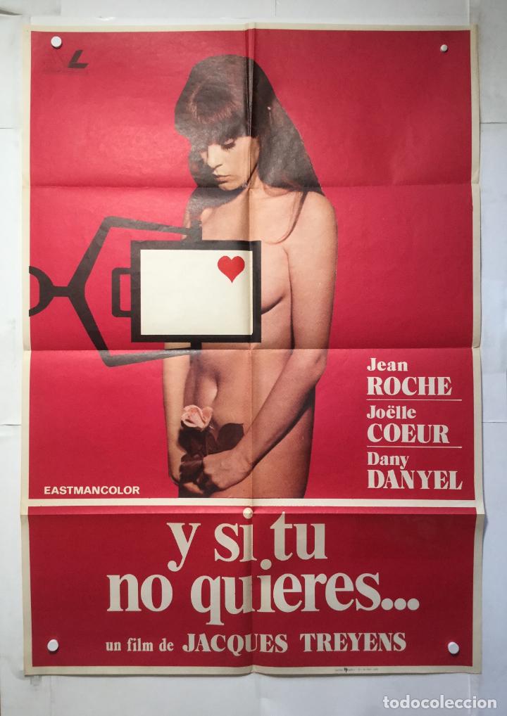 Cinema: y sio tu ya no me quieres - poster cartel cine original - jean roche joelle coeur jacques treyens