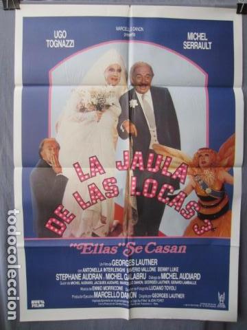 Kino: LA JAULA DE LAS LOCAS- POSTER ORIGINAL CINE 1986 - 100 CM X 70 CM