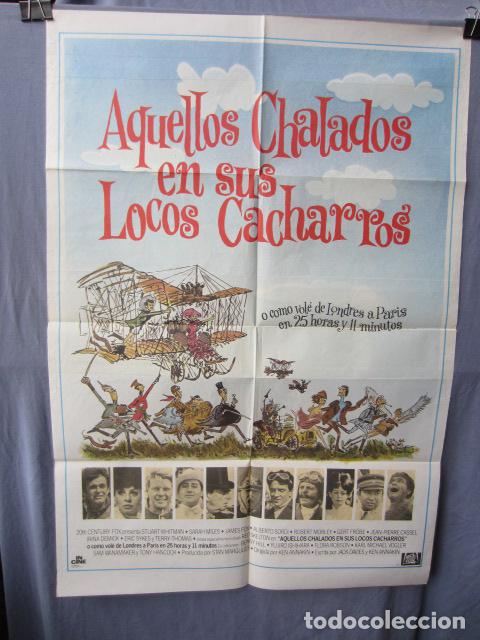 Kino: AQUELLOS CHALADOS EN SUS LOCOS CACHARROS - POSTER ORIGINAL CINE  - 100 CM X 70 CM