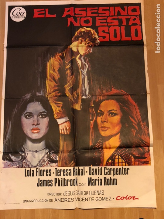 Cinema: Cartel poster el asesino no est&aacute; solo lola flores Teresa rabal jano