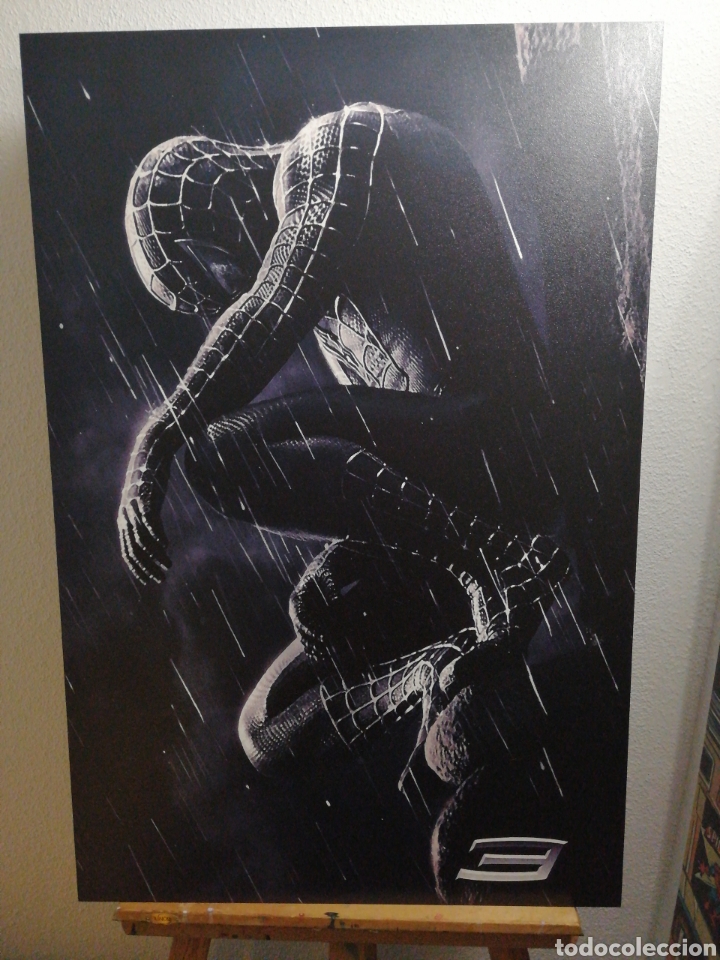 spiderman black negro. cuadro cartel cine. hech - Comprar Carteles y