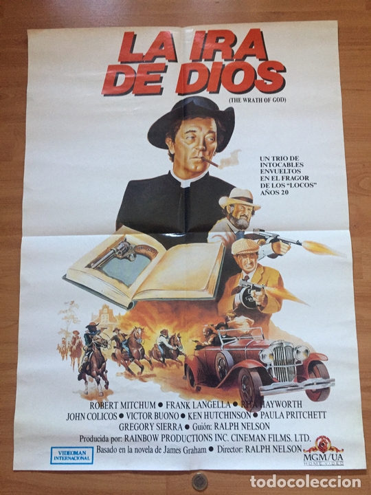 Cine: POSTER `LA IRA DE DIOS` Robert Mitchum. - Foto 1