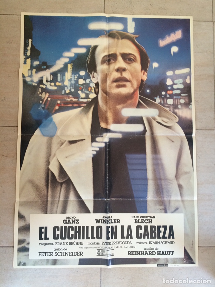 Cinema: EL CUCHILLO EN LA CABEZA BRUNO GANZ reinhard hauff ORIGINAL 70X100