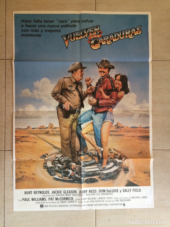Cine: VUELVEN LOS CARADURAS BURT REYNOLDS ORIGINAL 70X100