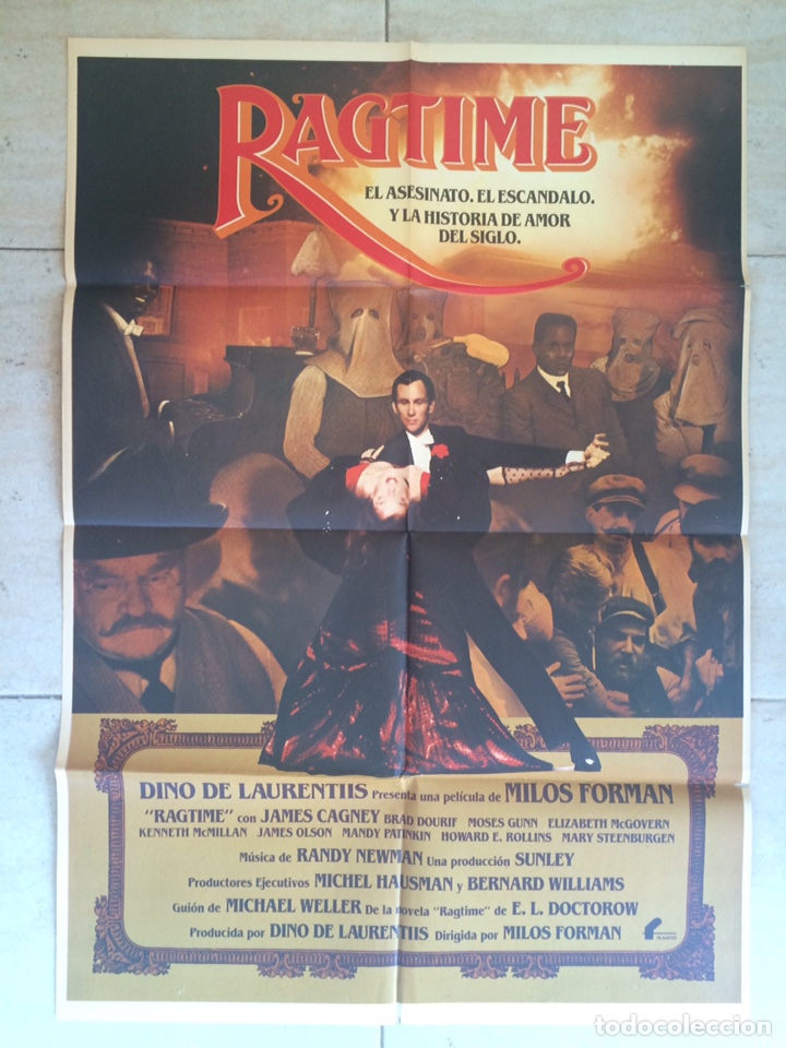 Cine: RAGTIME POSTER ORIGINAL 100 X 70 - Foto 1