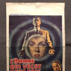 Cine: CINE, CARTEL L’HOMME QUI VECUT DEUX FOIS, POR RICHARD BARTLETT (A.1956). Lote 151443574