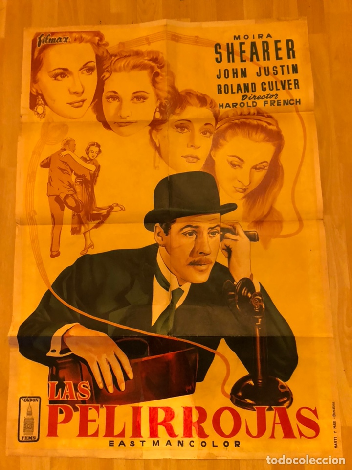 Cine: Cartel o poster de las pelirrojas moira shearer John Justin roland Cullera london films