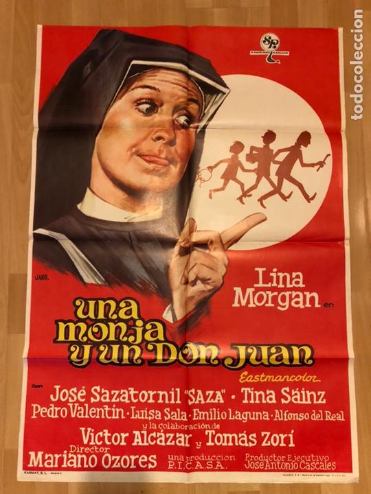 Cinema: Cartel o poster una monja y un don Juan lina morgan jano