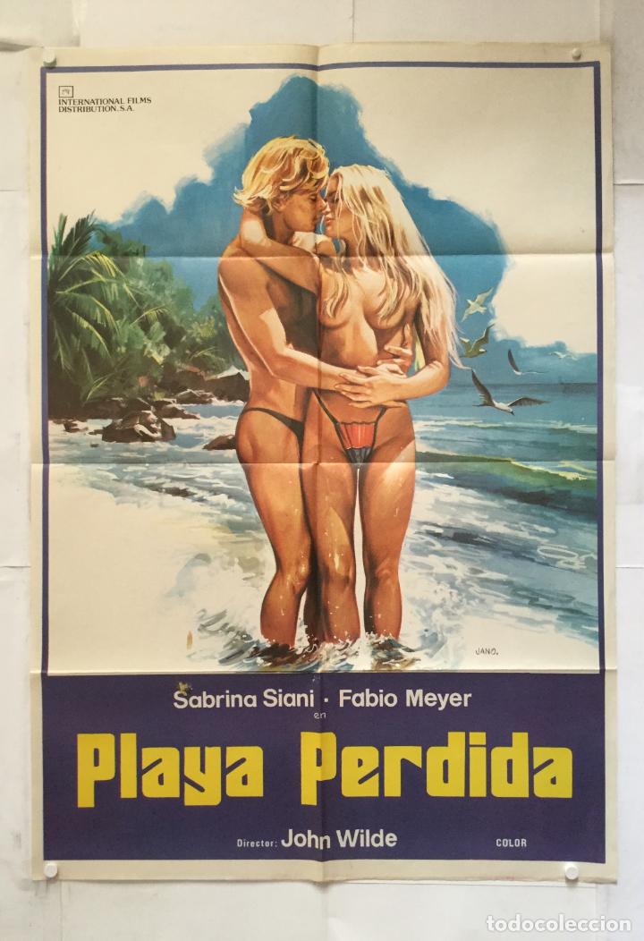 Cine: playa perdida - poster cartel cine original - DUE GOCCE DACQUA SALATA sabrina siani jano