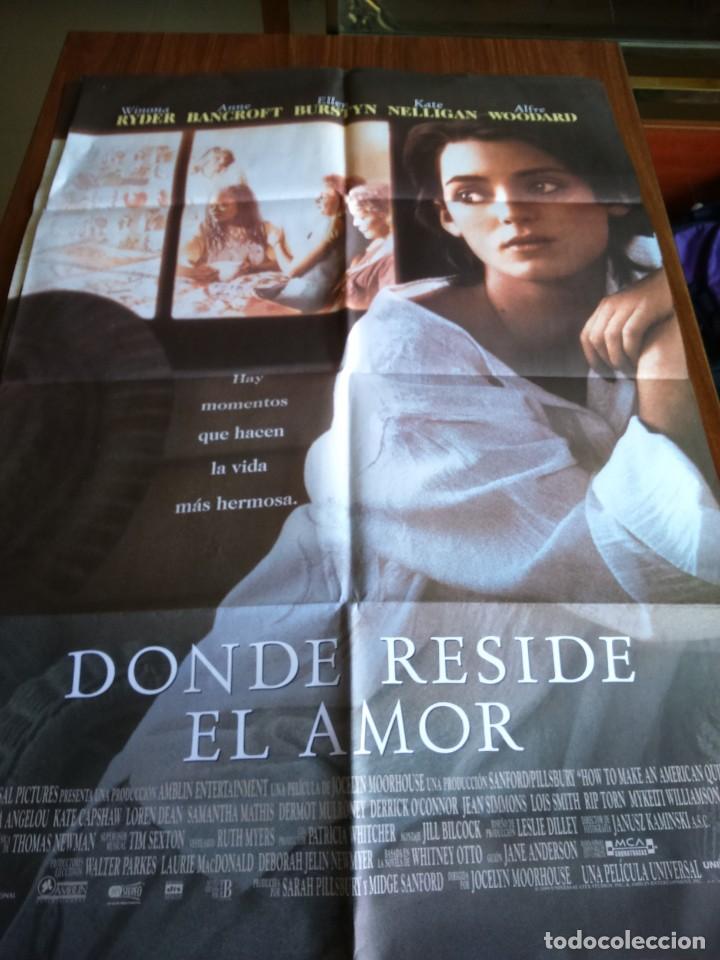 Cinema: POSTER -- DONDE RESIDE EL AMOR -- POSTER GRANDE -- ORIGINALES DE CINE --