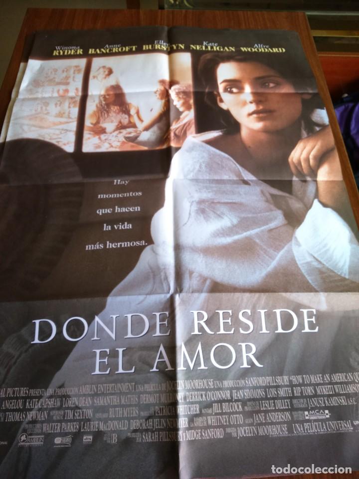 Cinema: POSTER -- DONDE RESIDE EL AMOR -- POSTER GRANDE -- ORIGINALES DE CINE --