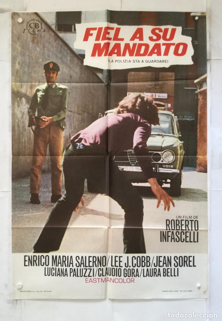 Cine: fiel a su mandato - poster cartel original - enrico maria salerno lee j cobb luciana paluzzi