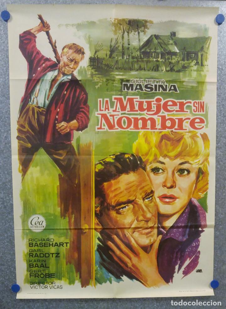 Cine: La mujer sin nombre. Giulietta Masina, Carl Raddatz. A&Ntilde;O 1963. POSTER ORIGINAL