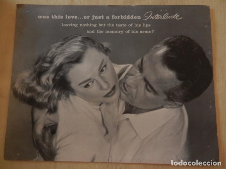 Cinema: AFICHE DE CINE. PEL&Iacute;CULA INTERLUDE A&Ntilde;O 1957. MEDIDAS 35X28CM. CART&Oacute;N.