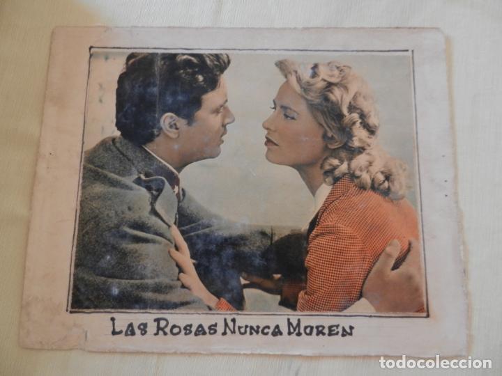Cinema: AFICHE DE CINE. PEL&Iacute;CULA LAS ROSAS NUNCA MUEREN. MEDIDAS 29X22CM.